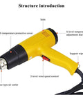 Close-up of Zap A Wine Bottle Heat Shrink Gun For Fast PVC Capsule Sealing, highlighting controls and design features.