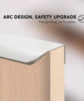 Edge view of Six Pack Cabinet Handles Finger Edge Pulls 150mm Five Point Nine Inch Brushed Nickel Finish showing arc design