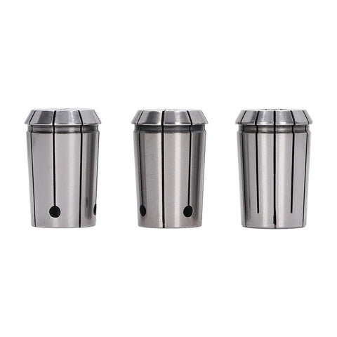 Premium 3Pcs OZ25 Spring Steel Collet Chuck Set For Milling Machine And Cnc Lathe, three collets, different sizes, slit design.