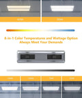 1.5 Ft Led Linear High Bay Light Adjustable Wattage 52W To 130W Swapping 4000K Or 5000K Shades display with color temperature options.