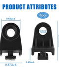 Eight Piece Universal Radiator Fan Mounting Feet Brackets L Shaped Install Legs measuring 1.36x0.87 inches for securing slim fans.