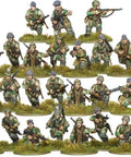 German Fallschirmjager Airborne Paratroopers 28mm Plastic Miniatures for Bolt Action Wargaming, 30 highly detailed figures