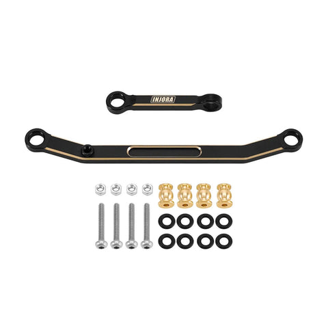 Brass High Tightening Steering Link Set For 1 By 24 Axial SCX24, Lightweight 8g Upgrade That Beefs Up Center Of Gravity, Traction, And Stability, Black Hard Coat With Chamfered Edges For Sharp, Rugged Look.