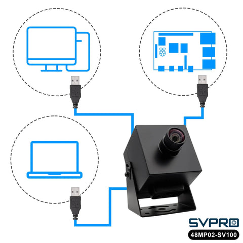 48MP USB Camera For Laser Engravers And Raspberry Pi Pro Grade Ultra HD 8000x6000 Mini Lightburn Vision Camera USB diagram