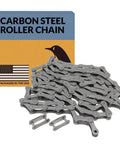Buy This 10 Foot ANSI #A2050 Single Strand Roller Chain For Industrial Power Transmission, carbon steel chain with two connecting links.