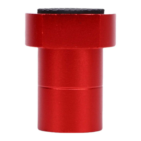 Red base of Pro Grade 10 Pack Bench Dogs Non Slip Aluminum Clamps for Woodworking Workbench Stops 20mm Dia, anodized alloy.