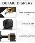 Detail display of heavy duty chain breaker tool kit for bikes and motorcycles, ATVs, dirt bikes, go karts and scooters.