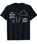 Funny Programmer Tee For Software Developers And Computer Engineers A Great Nerdy Gift For Programmers Coders Devs And Tech Lovers Short Sleeve T Shirt That Is Lightweight Durable And Perfect For Everyday Coding Sessions in black with cloud and server joke graphic