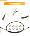 72 Inch Universal Control Cable For 5200 Series Mount, Beefed Up PTO Valve Dump Truck Replacement With Gasket And Nut shown