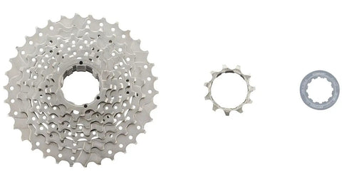8 Speed Bike Cassette 11-32T With Hyper Glide Sprockets Close Ratio Gearset for Smooth Cadence Efficient Power Lightweight Silver