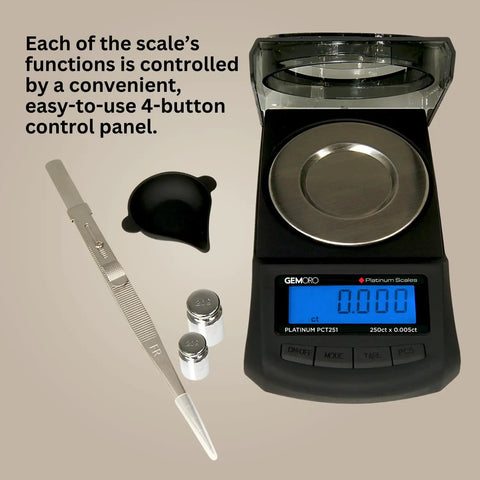 Durable Jewelers Carat Mini Scale With 0.005 Ct Readability And 250 Ct Capacity, Digital Precision Tool, with LCD and tools