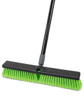 18 Inch Indoor Shop And Garage Push Broom With Soft Bristles, Heavy Duty Pro Grade Sweep For Light Dust And Debris, Long 59 Inch Handle