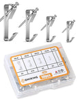 Heavy Duty Picture Hanging Kit With 50 Pcs Hooks And Nails, Supports 10 To 50 Lbs, assorted metal hooks on display.