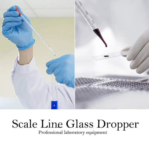 Scientist using pipette from Must Have Pro Lab Glassware Kit With Thick Glass Beakers And Graduated Cylinders Pipettes