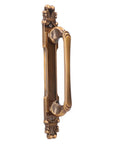 Antique Zinc Alloy Door Pull Handle for Cabinets and Drawers, side view, classic European design, zinc alloy material, surface mounted hardware