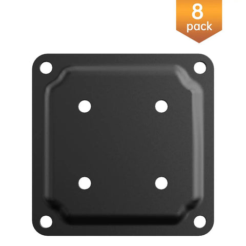 8 Pack 4x4 Wood Post Plate Connector With Powder Coated Decking Post Base And Fence Post Anchor Base, top view