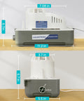 Automatic Condensate Pump For HVAC With Safety Switch, 115V, shown side view with dimensions, ideal for air conditioners.