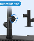 Close-up of adjustable flow feature on Heavy Duty 1320 GPH Pond Fountain Pump Kit For Outdoors, 100W black equipment