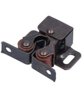 Stainless Steel Double Roller Cabinet Latches 30 Pack With Magnetic Damping For Soft Close Doors single latch close-up