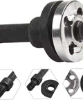Close-up of components from 10Pcs Electric Drill Angle Grinder Connecting Rod Set With 10mm Adjustable Rotary Driver Shaft Adapter And Spanner.