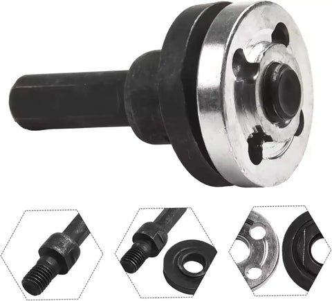 Close-up of components from 10Pcs Electric Drill Angle Grinder Connecting Rod Set With 10mm Adjustable Rotary Driver Shaft Adapter And Spanner.
