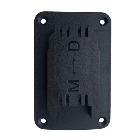 10 Pack Drill Tool Mounting Holders For Dewalt 20V And Milwaukee M18 Tools, black heavy-duty plastic, top view