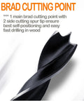 Heavy Duty 7/16 Inch Wood Brad Point Drill Bit Set With Ten Stubby Short Shank Woodworking Bits That Grip Tight and drill like butter on tough wood.