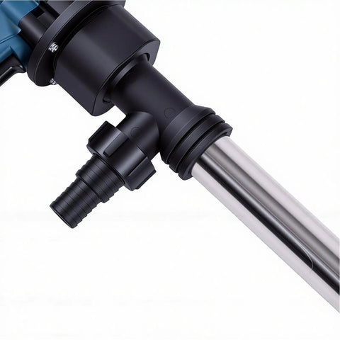 Zopsc Electric Fuel Transfer Pump 60-75L/min Handheld Motorized Oil Dispenser For 200-220 Liter Barrels Thick Stainless Steel Tube Heavy Duty Liquid Siphon US Plug Efficient Quick Move Gas Diesel Fluid