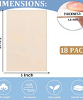 Basswood sheet, unfinished wood, 5 x 7 inches, 1.5 mm thick; 18-pack for crafts