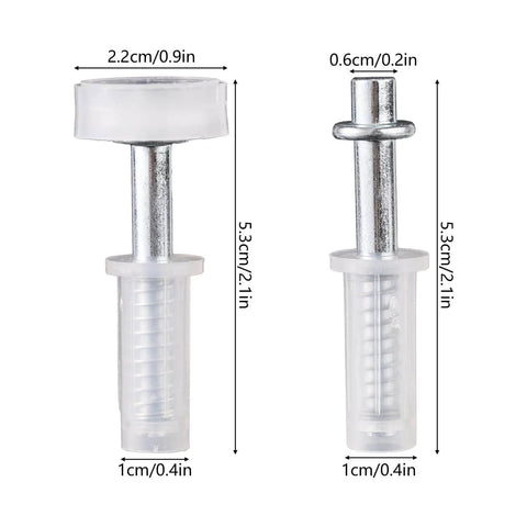 8 Pcs Bi Fold Door Top Roller Guide Wheel And Top Pivot Spring Loaded Replacement Kit with dimensions.