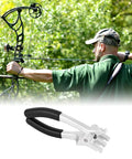 Archery D Loop Pliers For Compound Bow D Ring Install Tool Aluminum Anti Rust Durable Gear next to archer with bow