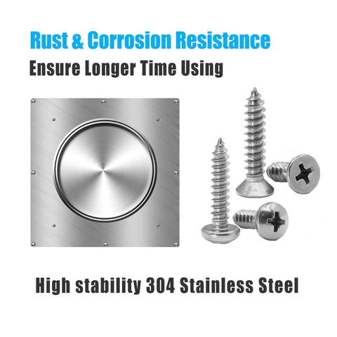 All In One Wood Screws Set 815 Piece Stainless Steel Assortment For M3 M4 M5 M6 Self Tapping Screws, showing rust resistance