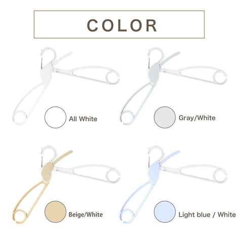 One Touch Quick Release Hangers With Collapsible Neckline Protection, Space Saving Cascading Closet Organizer, Prevent Shoulder Bumps