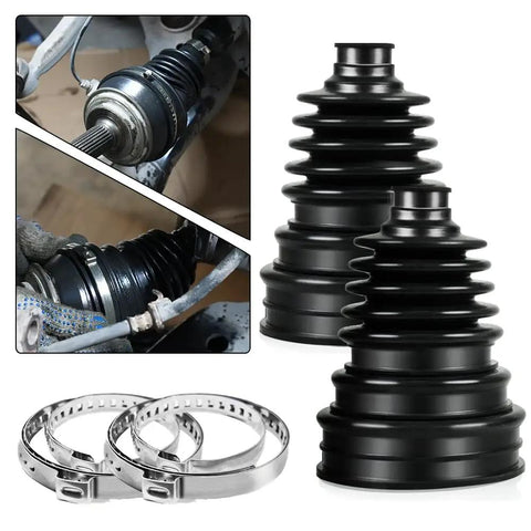 2PCS Universal CV Joint Boot Kit With Silicone Dust Boots For Axle Shaft Waterproof And Dustproof Fits Most Cars Includes Clamps