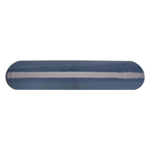 Top view of Fully Rounded Concrete Finishing Trowel With Blue Steel Blade And DuraSoft Handle, 20 By 4 Inch, Xtralite Aluminum Alloy Mounting