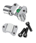 Trounistro BPV-31 bullet piercing valve kit in silver metal, includes valve body, mounting plate, and three screws