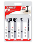 Heavy Hitter Forstner Bit Drill Set With Double Ground Serrated Edges For Clean Woodworking Cuts Like Butter includes four 1/4 to 1 in bits.