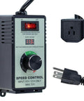 AC Motor Variable Speed Controller 120V 15A Max With LED Voltage Display showing 113V and power plug