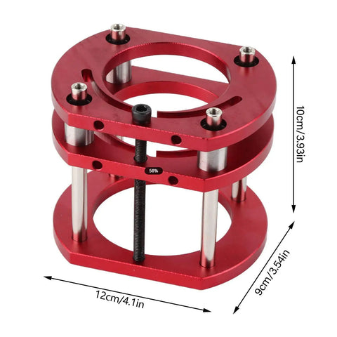 Router Table Base With Lift System, Heavy Duty Aluminum Alloy And Stainless Steel Construction, 4 Jaw Clamping Universal Trimming Machine, Durable Lifting Base For Woodworking DIYers, Carpenters, Engineers, And Pros, Easy Install, 12x9x10cm