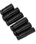 Rock Solid 9-Pcs 1/2in Impact Socket Set For Auto Repair Made From Tough High Carbon Steel With Sleek Black Coating, 5 sockets shown