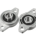 KFL001 12mm Zinc Alloy Self Aligning Pillow Block Flange Bearing Two Pack Rust Proof Durable Machinery Support Low Friction