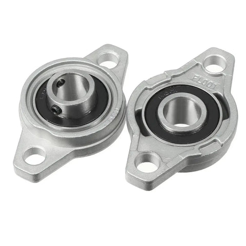 KFL001 12mm Zinc Alloy Self Aligning Pillow Block Flange Bearing Two Pack Rust Proof Durable Machinery Support Low Friction