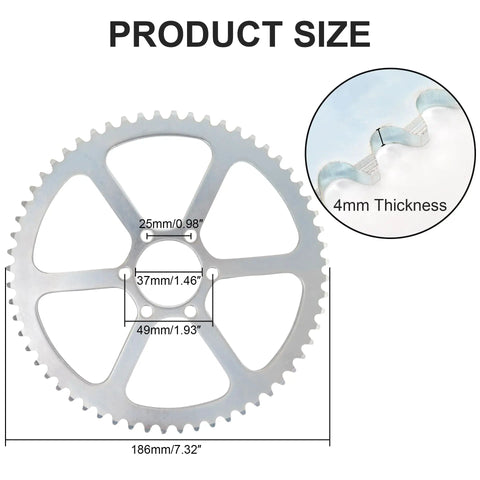 Product dimensions of 35 Chain With 60 Tooth Sprocket And Chain Tensioner For Predator Coleman Baja Motovox MBX Mini Bikes 79cc 97cc 100cc Engines And CT100U CC100X DB30 MBX10 MBX11 Powersports Parts