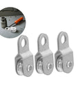 12 Pack Single Pulley Cable Load Guide Rollers For 6mm Rope With Swivel, Wire Rope Lifting Blocks For Outdoor Rigging And Hanging Accessories, Perfect For Garage, Gym, And DIY Projects, silver metal
