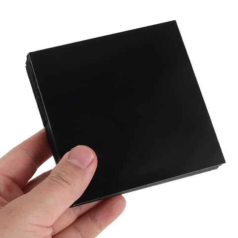 Black PVC Accordion Bellows Cover For CNC Milling Machines 4x4 Inch being held, showcasing sleek industrial design