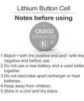 Top Shelf 40 Pack CR2032 Batteries 3 Volt Lithium Coin Cells Packing 240 Mah with usage notes and safety instructions.