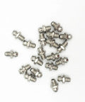 20 Pcs M6 Straight Zerk Grease Nipples Kit For Auto And Machinery, Steel Male Thread 1/4 Inch, Silver Tone Grease Fittings