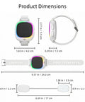 Wireless Bedwetting Alarm Wearable Enuresis Tracker For Kids Teens And Adults, Smart Night Alarm With Three Alert Modes Sound Vibration And Light, Anti Loss Tracking, 20 Day Standby, Keeps Your Nighttime Routine On Track. Product dimensions shown