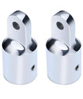 Marine Grade 316 Stainless Steel Eye End Caps For Seven Eighths Inch Tubes, Heavy Duty Fittings With L Shape Hex Key, 2 Pack
