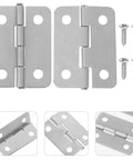 20 Piece Mini Hinge Set For DIY Projects And Handmade Crafts Small Iron Hinges shown with screws, silver color